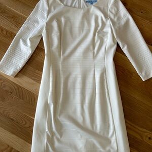 Antonio Melani 3/4 sleeve sheath dress sz 8 in Ivory